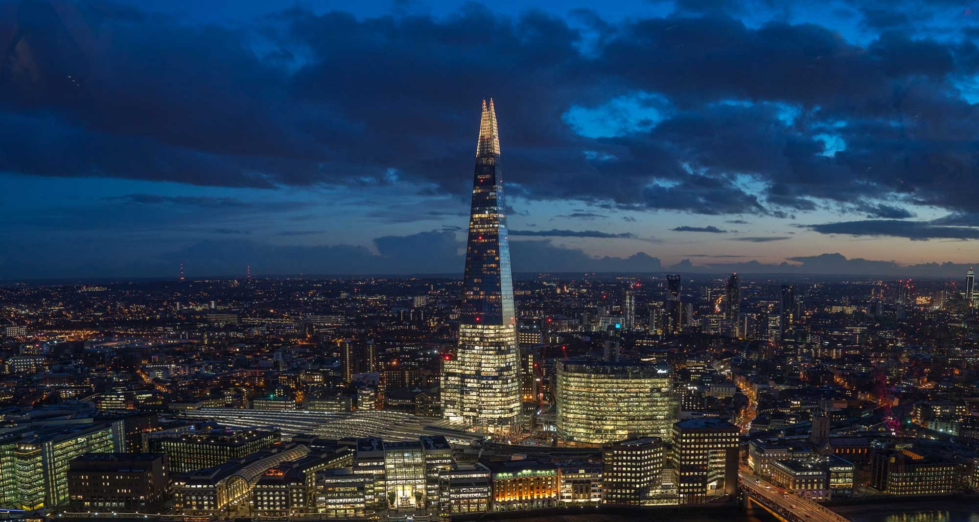 London Shard at night